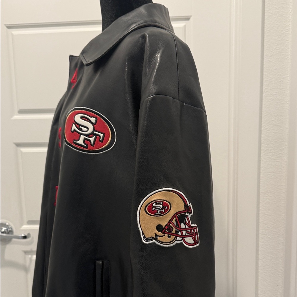 NFL Black and Red Bomber Jacket - Picture 8 of 17